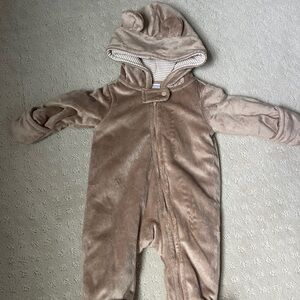 Carters Tan Bear Suit Bunting